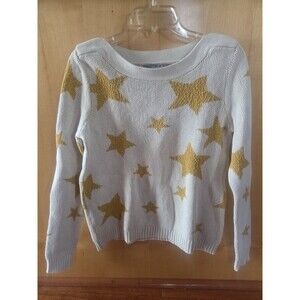 Marled Reunited Clothing Cream & Gold Star Knit Pullover Sweater